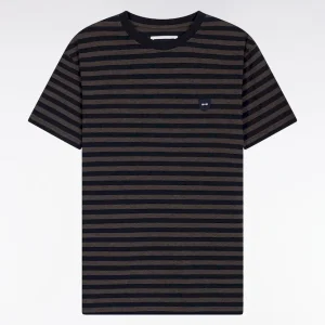 Alternative view of T-shirt à manches courtes en jersey de coton rayé marine