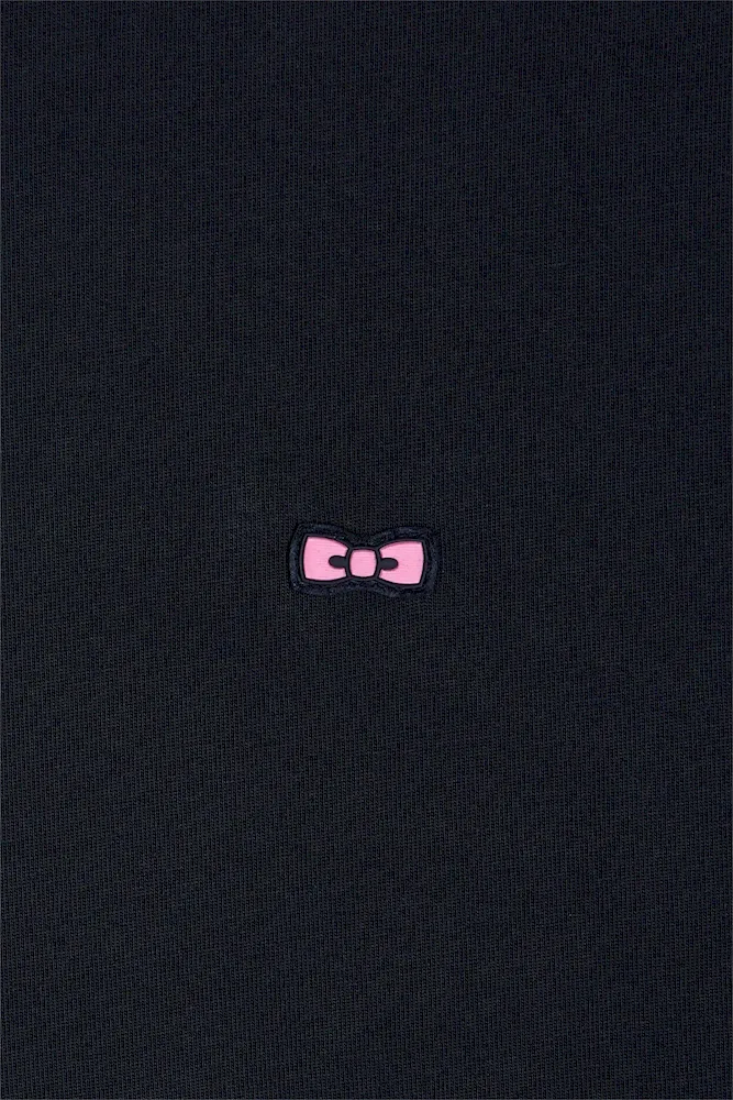 T-shirt à manches courtes en coton marine bande épaules – Bild 5