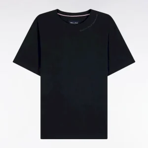 Alternative view of T-shirt à manches courtes en coton marine à logo