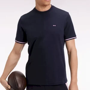 T-shirt à col rond en jersey coton marine coupe Relaxed