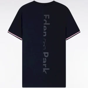 Alternative view of T-shirt à col rond en jersey coton marine coupe Relaxed