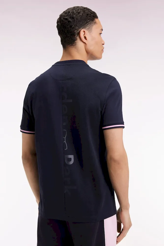 T-shirt à col rond en jersey coton marine coupe Relaxed – Bild 5