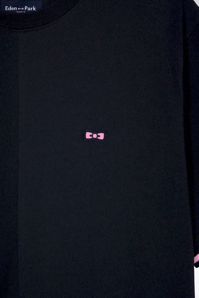 T-shirt à col rond en jersey coton marine coupe Relaxed – Bild 6