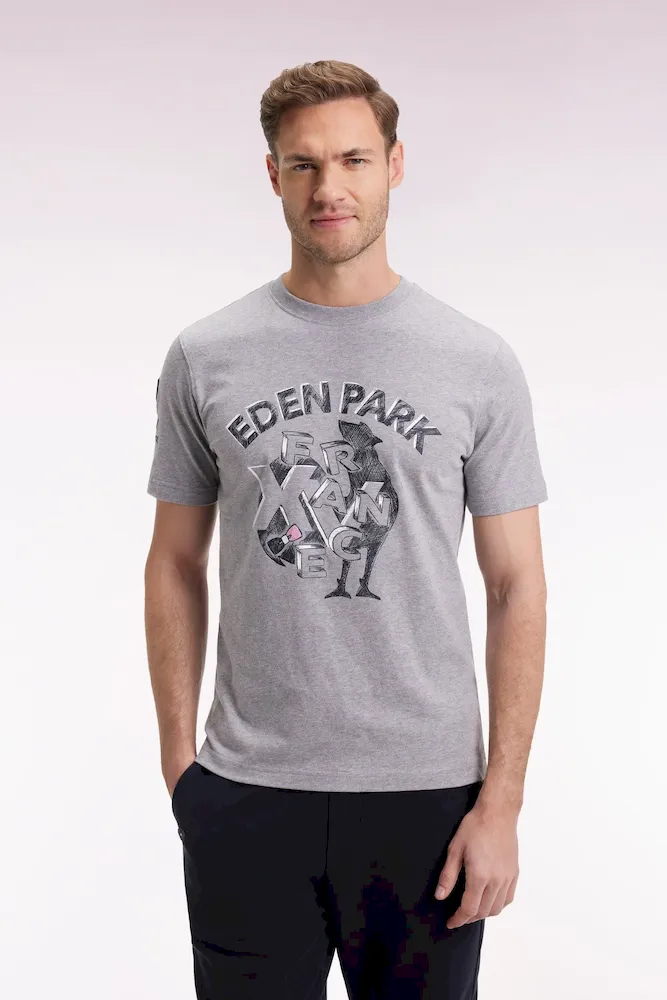 T-shirt à manches courtes gris sérigraphie coq XV de France – Bild 3