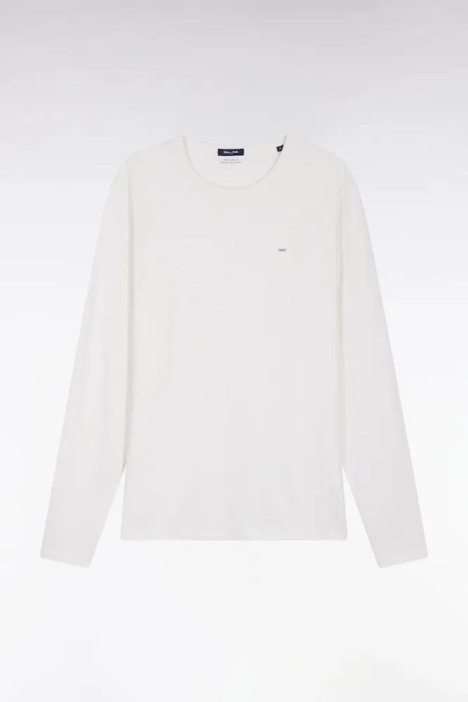 T-shirt à Manches Longues En Coton Slub écru