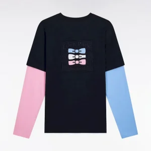 Alternative view of T-shirt à manches longues en coton noir