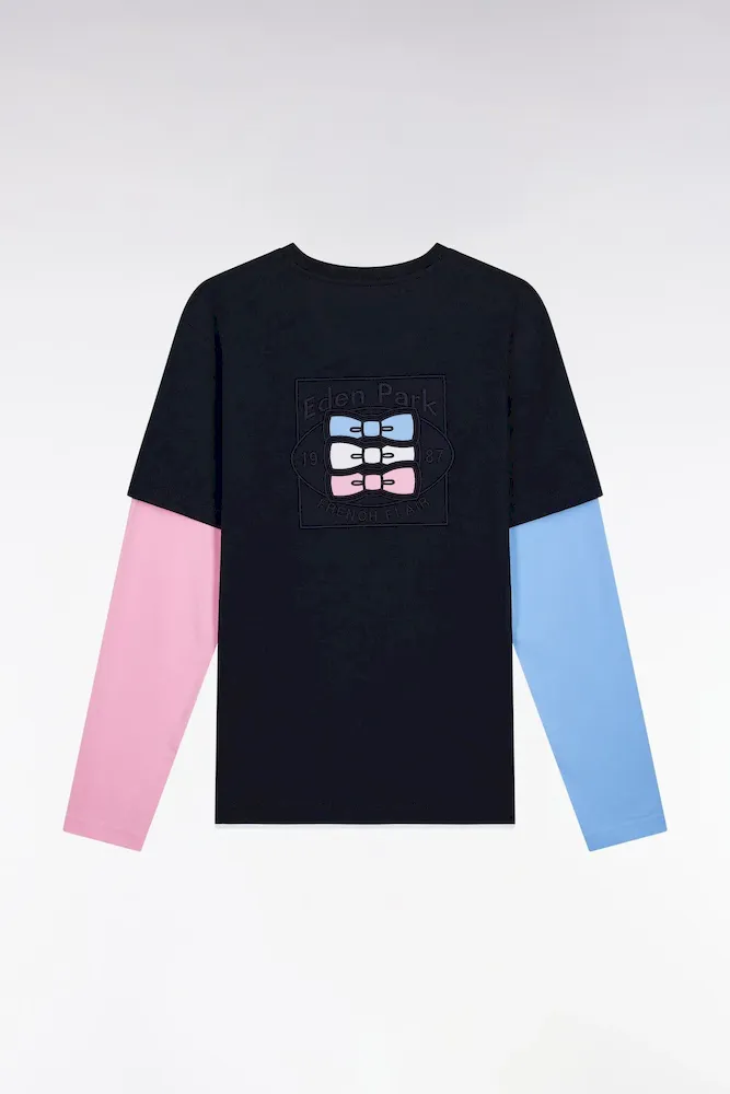 T-shirt à Manches Longues En Coton Noir