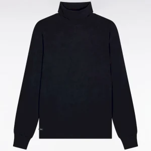 Alternative view of T-shirt col roulé à manches longues en coton stretch marine