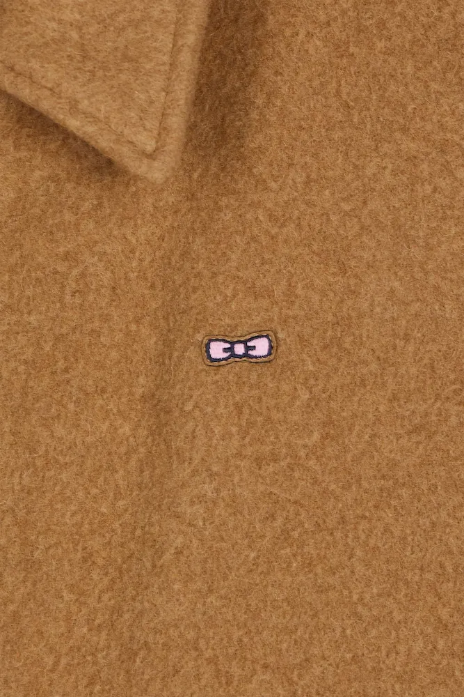 Blouson en laine bouillie mélangée camel – Bild 7