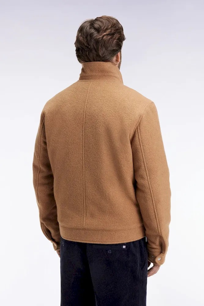 Blouson en laine bouillie mélangée camel – Bild 5