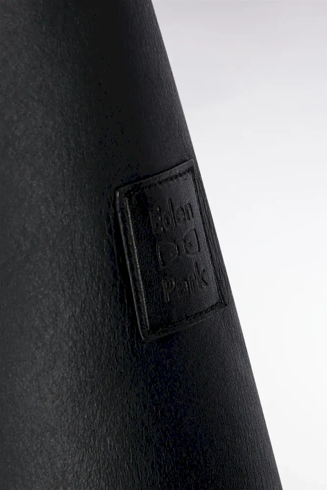 Blouson en peau lainée noir col marron – Bild 6