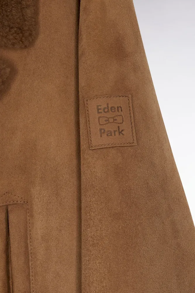 Caban en peau lainée marron – Bild 6