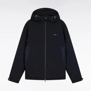 Alternative view of Coupe-vent en nylon mixte marine à capuche intégrée