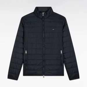 Alternative view of Doudoune en nylon matelassé marine à col montant