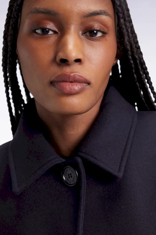 Manteau kimono en laine marine – Bild 4