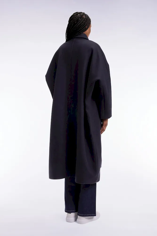 Manteau kimono en laine marine – Bild 5