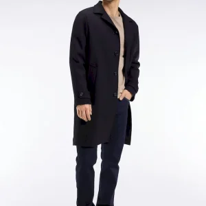 Manteau en laine mélangée marine