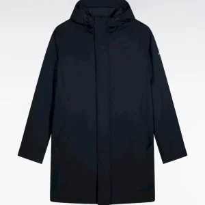 Alternative view of Parka longue en nylon marine à capuche intégrée