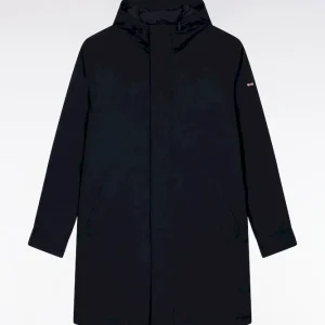 Alternative view of Parka longue en nylon noir à capuche intégrée