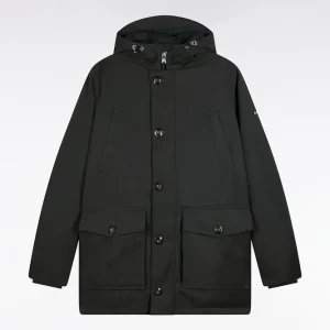 Alternative view of Parka courte en nylon kaki à poches plaquées