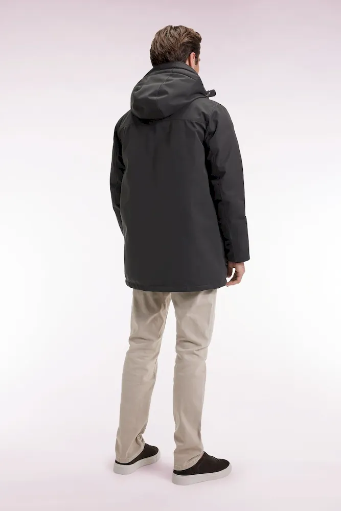 Parka courte en nylon kaki à poches plaquées – Bild 5