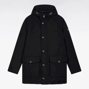 Alternative view of Parka courte en nylon noir à poches plaquées