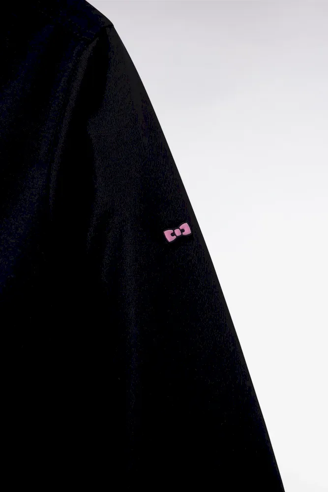 Parka courte en nylon noir à poches plaquées – Bild 6