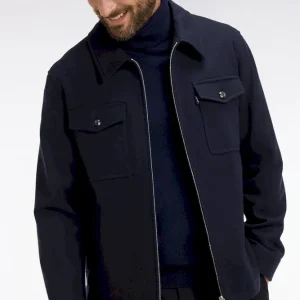 Surchemise en laine et coton