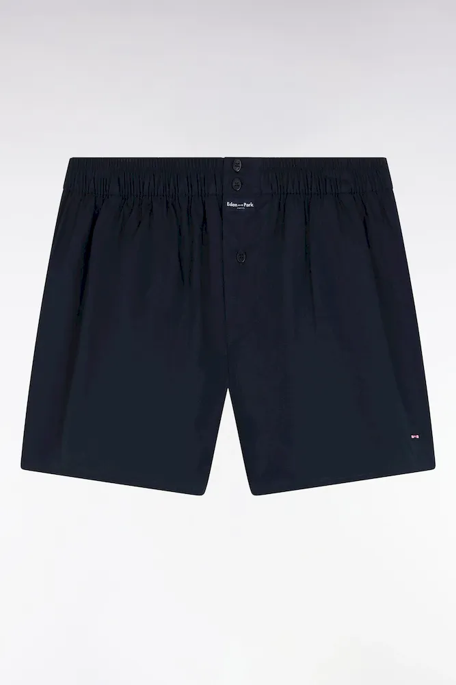 Caleçon En Popeline De Coton Marine