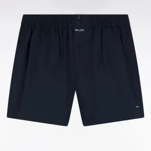 Caleçon en popeline de coton marine