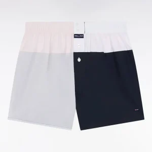 Caleçon en popeline de coton à cadrans colorés