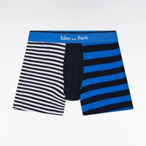 Boxer en jersey de coton rayé marine