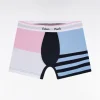Boxer en jersey de coton colorblock ciel