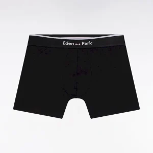 Boxer en jersey de coton noir à bande contrastée