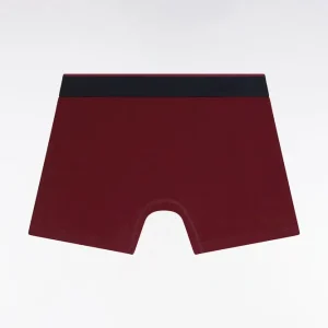 Alternative view of Boxer en jersey de coton bordeaux à bande contrastée
