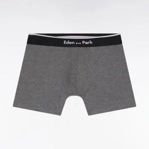 Boxer en jersey de coton gris foncé à bande contrastée