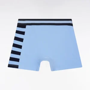 Alternative view of Boxer en jersey de coton ciel à détail rayé