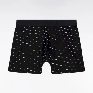 Boxer en jersey de coton micro-motifs nœuds papillon noir
