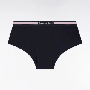 Culotte shorty en jersey stretch marine à logo