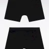 Lot de deux boxers en jersey de coton stretch colorblock gris foncé