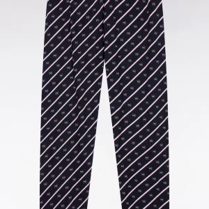 Alternative view of Pyjama long en jersey de coton marine micro-motifs