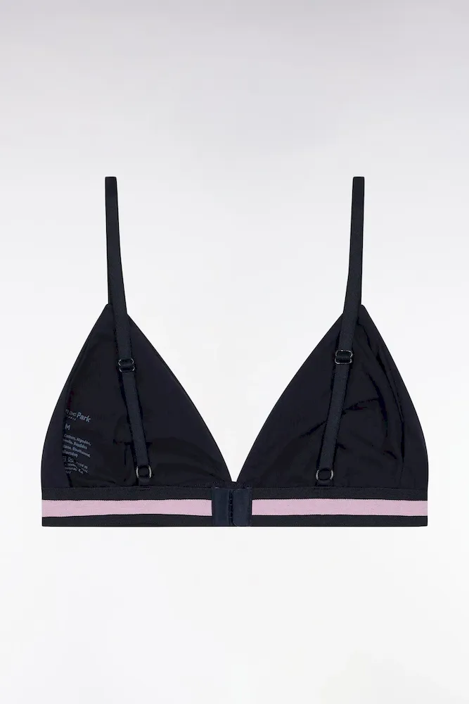 Soutien-gorge En Jersey Stretch Marine à Logo