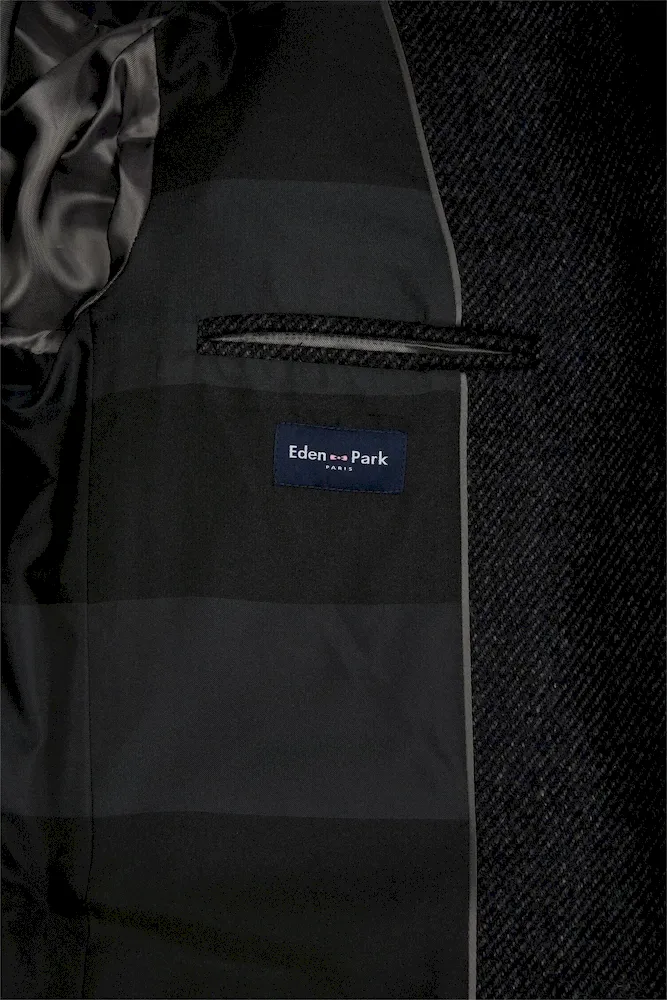 Veste blazer en twill de laine gris coupe Oversized – Bild 7