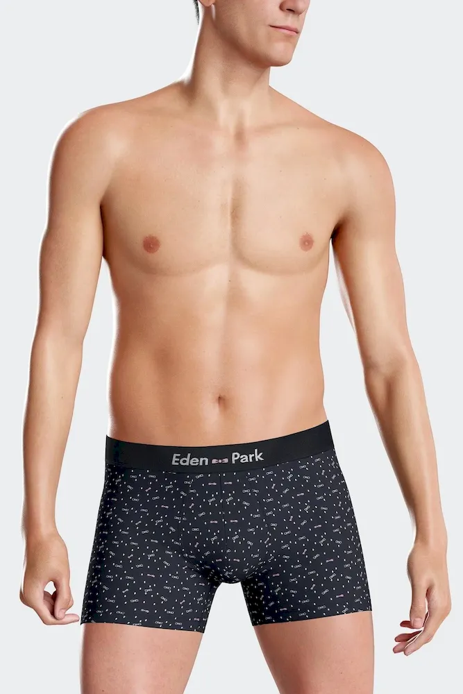 Boxer En Coton Stretch Bleu Marine Micro-motifs Nœuds Papillon