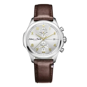 Montre Dual Time Argent soleillé
