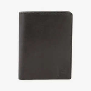 Portefeuille passeport en cuir noir