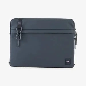 Pochette d'ordinateur en gomme bleu foncé