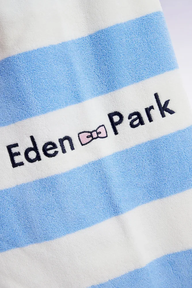 Drap de plage rayé en coton éponge ciel – Bild 4