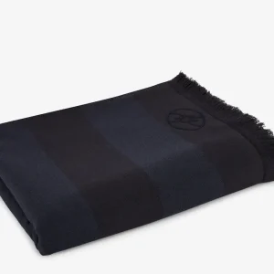 Alternative view of Fouta rayé bleu marine