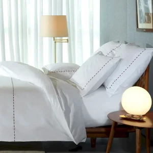 Housse de couette  blanc, marine et rose - Décrochons la lune